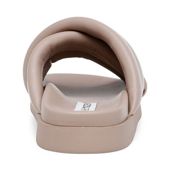 STEVE MADDEN Womens Beige Quilted Motte Slip On Slide Sandals 10 M - Picture 2 of 4